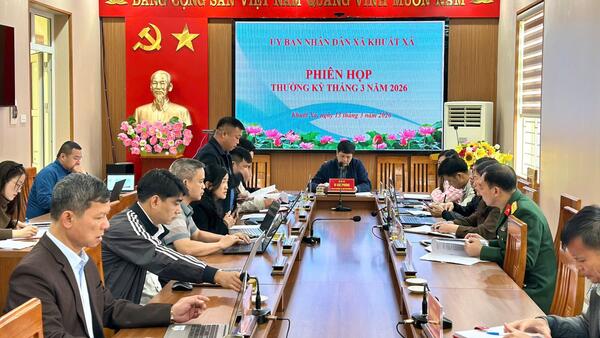 UBND XÃ KHUẤT XÁ TỔ CHỨC HỌP PHIÊN THƯỜNG KỲ  THÁNG 3 NĂM 2026