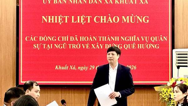 XÃ KHUẤT XÁ GẶP MẶT, CHÀO MỪNG QUÂN NHÂN  HOÀN THÀNH NGHĨA VỤ QUÂN SỰ TRỞ VỀ ĐỊA PHƯƠNG